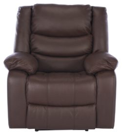 Collection - Power Massage - Leather - Recliner Chair - Chocolate